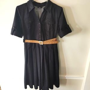 Dark Denim Shirt Dress